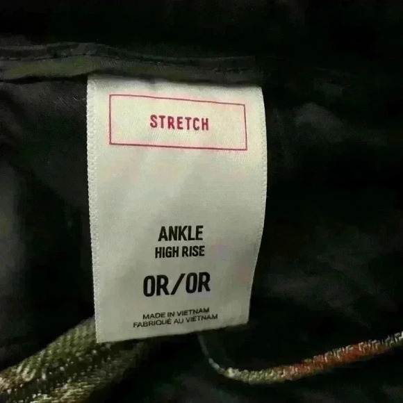 Ladies Express Plaid Slacks Stretch Size 0/R - Picture 4 of 6